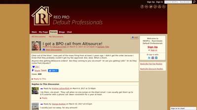 I got a BPO call from Altisource! - REOPro - Real Estate ...