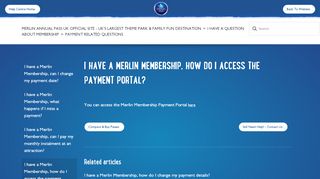 I have a Merlin Membership, how do I access the payment ... - Merlin Pass Login
