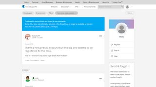 
                            5. I have a new presto account but the old one seems ... - Telstra ... - Presto Sign Up Telstra