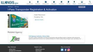 
                            6. I-Pass Transponder Registration & Activation - Illinois.gov