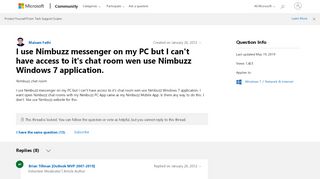 
                            8. I use Nimbuzz messenger on my PC but I can't have access to ... - Portal To Nimbuzz Chat Rooms