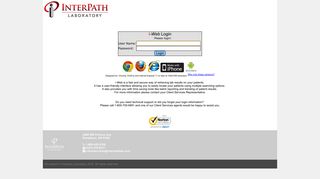 
                            1. I-Web Login - Interpath Laboratory - Iweb Portal