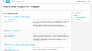 
                            2. IAA - International Academy of Astrology - Iaa Moodle Login