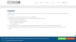 
                            2. IAC Group | Suppliers - Iac Supplier Portal