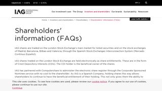 
                            5. IAG – International Airlines Group – Shareholders' information ... - Iag Shareholder Portal