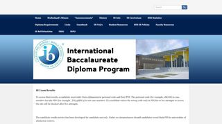
IB Exam Results - International Baccalaureate Diploma Program
