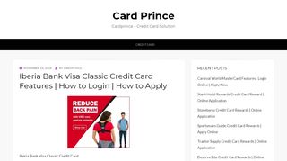
                            8. Iberia Bank Visa Classic Credit Card Features | How to Login ... - Iberia Bank Credit Card Portal