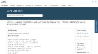 
                            8. IBM HD55333: UNABLE TO MODIFY PARTMASTER AFTER ... - Partmaster Portal