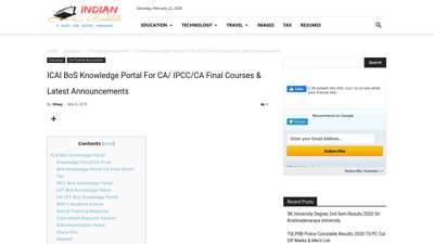 
                            8. ICAI BoS Knowledge Portal For CA/ IPCC/CA Final Courses ...
