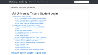 
                            3. Icfai University Tripura Student Login - Icfai University Tripura Portal