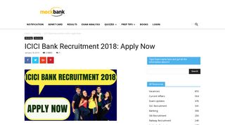 
                            3. ICICI Bank Recruitment 2018: Apply Now For New Vacancies Toady - Icici Job Portal