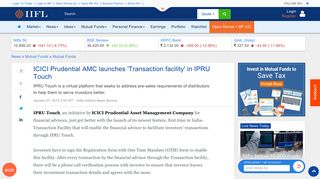 
ICICI Prudential AMC launches 'Transaction facility' in IPRU ...  
