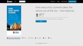 
                            8. icms early entry scheme takes the stress out of the hsc ... - Icms Moodle Login