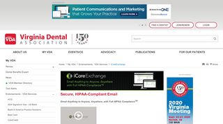 
                            7. iCoreExchange - Virginia Dental Association - Icore Exchange Portal