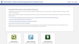 
                            1. iCourt Portal - Online records & payments for the Idaho courts - Portal Repository Canyon County