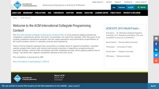 
                            9. ICPC Winners - ACM - Acm Icpc Portal