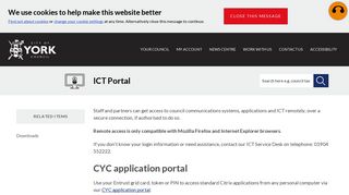 
                            1. ICT Portal | ICT Portal | City of York Council - City Of York Council Portal