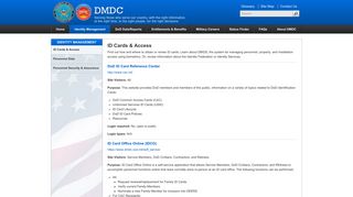 
                            3. ID Cards & Access - DMDC - Osd.mil - Tass Login