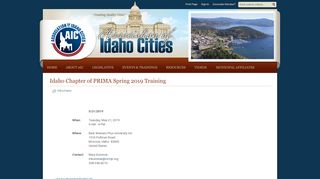 
                            6. Idaho Chapter of PRIMA Spring 2019 Training - Association of ... - Icrmp Online University Portal