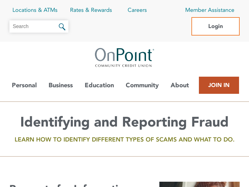 
                            10. Identifying and Reporting Fraud - OnPoint