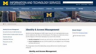 
                            8. Identity & Access Management / U-M Information and Technology ... - Identity Management Portal
