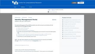 
                            1. Identity Management Portal : Center for Computational Research - Identity Management Portal