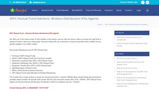 
                            7. IDFC Mutual Fund Advisors- Brokers Distributors IFAs Agents ... - Idfc Mutual Fund Advisor Portal