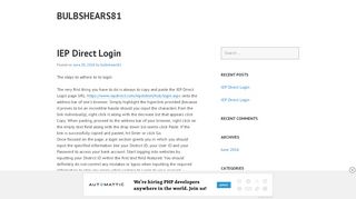 
                            5. IEP Direct Login – bulbshears81 - Iepdirect Com Customer Portal