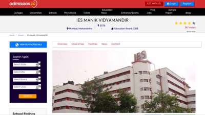 
                            3. IES MANIK VIDYAMANDIR-Mumbai, Fees, Reviews and Timings ...