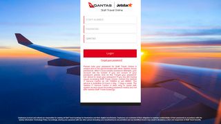 qantas staff travel portal