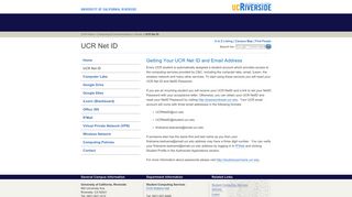 
                            5. iGuide: UCR Net ID - University of California Riverside - Ucr Netid Portal