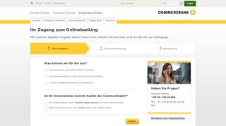 Ihr Zugang zum Onlinebanking - Commerzbank - Commerzbank Privatkunden Online Banking Portal