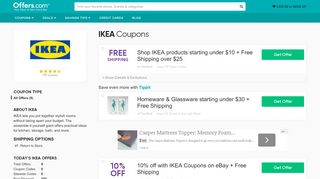 
IKEA Coupons & Promo Codes 2020: 10% off + Free Shipping  

