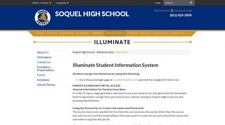 
                            7. Illuminate - Soquel High School - Illuminate Portal Page