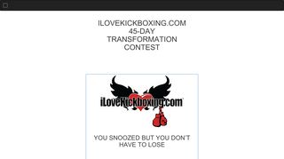 
                            1. iLoveKickBoxing.com 45-Day Transformation Contest - Ilkb 45 Day Challenge Portal