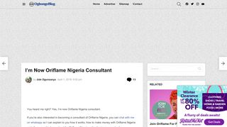 
                            7. I’m Now Oriflame Nigeria Consultant – OgbongeBlog