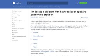 
                            7. I'm seeing a problem with how Facebook appears on my web ... - Facebook Portal Internet Explorer Cannot Display The Webpage