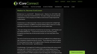 
                            4. iMedicor Inc. Becomes iCoreConnect - Icore Exchange Portal