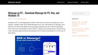 
                            5. iMessage Online - Download iMessage on PC, Mac, and ... - Imessage Web Portal