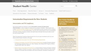 
Immunization Requirements for New Students | Student Health Center

