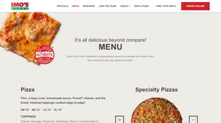 
Imo's Menu | Pizza, Pasta, Appetizers, Desserts & More  
