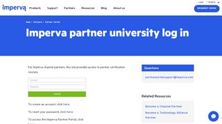 
                            2. Imperva partner university log in | Imperva, Inc. - Imperva Login
