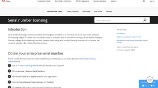 
                            6. Implement serial number licensing for Adobe products - Www Licensing Adobe Com Portal