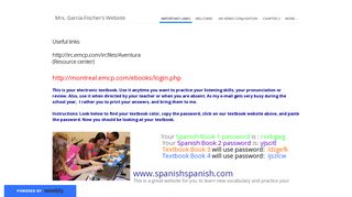 
                            7. Important links - Mrs. García-Fischer's Website - Http Montreal Emcp Com Ebooks Portal Php