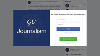 
IMPORTANT NOTE: Georgetown University... - Facebook  
