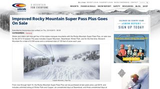 
                            3. Improved Rocky Mountain Super Pass Plus Goes On Sale ... - Rocky Mountain Super Pass Plus Portal