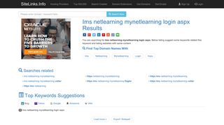 
Ims netlearning mynetlearning login aspx Results For ...
