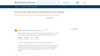 
                            8. Im.tcs.com Sametime Download - free suggestions - Sametime Portal Tcs