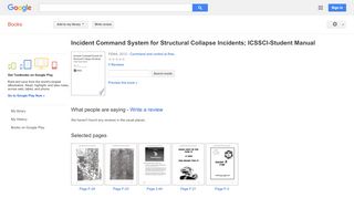 
                            8. Incident Command System for Structural Collapse Incidents; ... - Ics Portal Crew