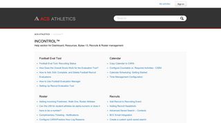 
                            3. InControl™ – ACS ATHLETICS - Acs Athletics Portal Coaches